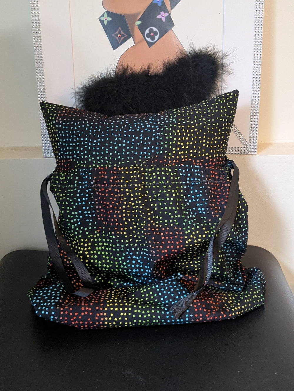 Matching Custom Handmade 1 Dust Bag & 1 Purse Pillow Combo Set Size Large - Picture 3 of 10